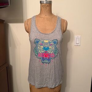 Kenzo Paris Gray Tiger Tank Top